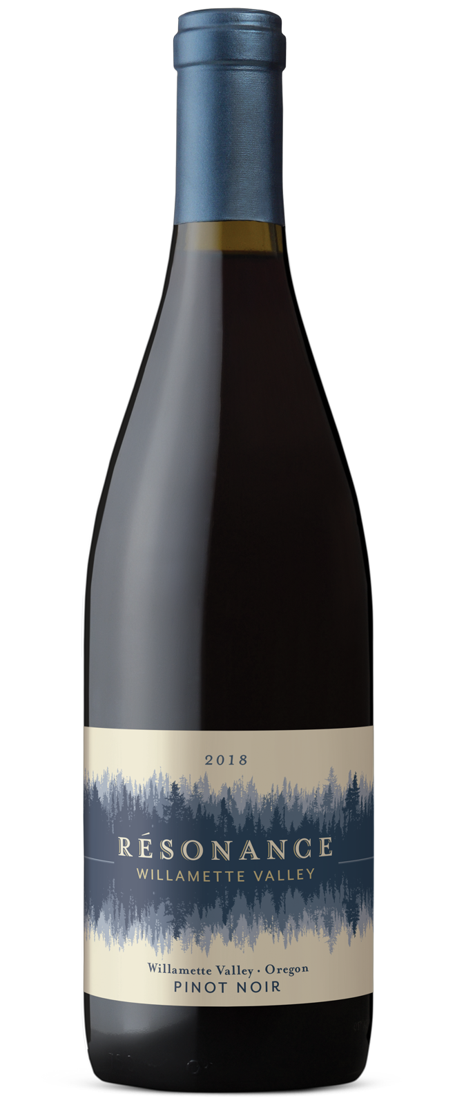 Bottle of 2018 Résonance Willamette Valley Pinot noir